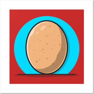 Egg Cartoon Vector Icon Illustration Posters and Art